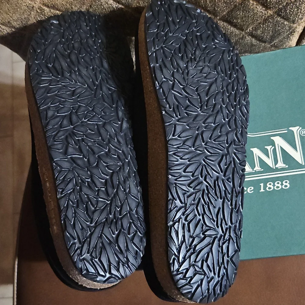 Stegmann Black Leather Slip On Mules Clogs Shoes New - Picture 5 of 6